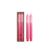 Flamingo Pleated Taper Candle Set